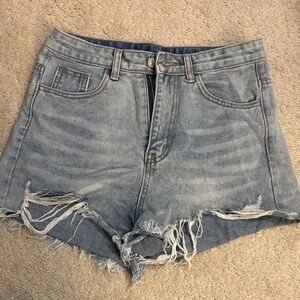 Distressed Denim Women Shorts